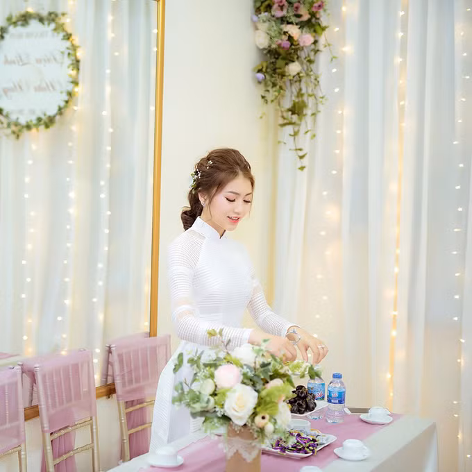 5 bí quyết chọn áo dài cưới cho cô dâu gầy, mảnh mai - 4