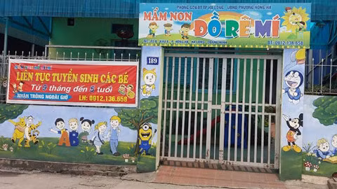 Cơ sở mầm non Đồ Rê Mí bị tạm đình chỉ hoạt động Cơ sở mầm non Đồ Rê Mí bị tạm đình chỉ hoạt động