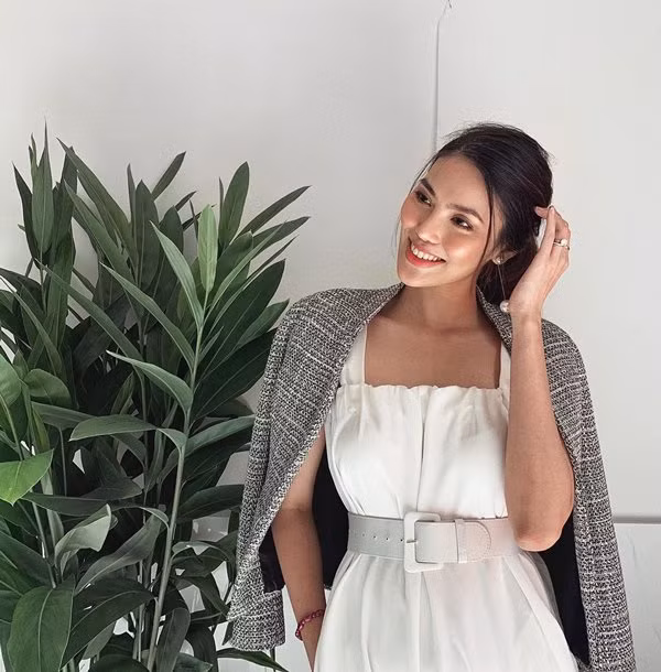 Bầu 6 tháng, Lan Khuê vẫn mặc sành điệu chẳng kém thời son rỗi ảnh 2 lan khue bau 6 thang van an mac sanh dieu, chang kem gi thoi son roi - 2