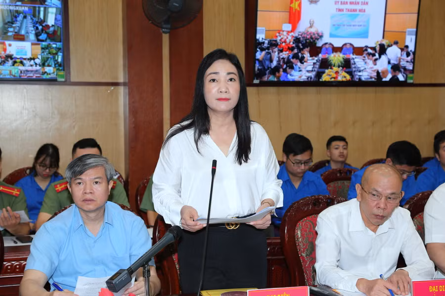 Bà Vũ Thị Hương, Giám đốc Sở Lao động thương binh và xã hội tỉnh Thanh Hoá. (Ảnh: NT).