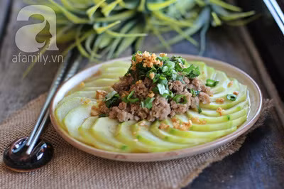 10 phút cho món bí ngòi hấp thịt ngọt ngon hấp dẫn