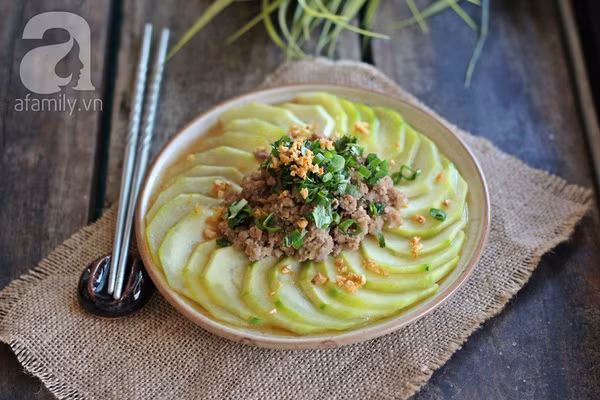 10 phút cho món bí ngòi hấp thịt ngọt ngon hấp dẫn ảnh 13