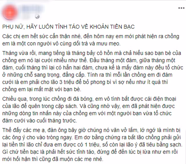 Chiêu lật tẩy cách giấu tiền của chồng của cô vợ trẻ làm cánh mày râu ngả nón bái phục-1