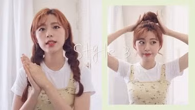 Tạo kiểu tóc như Hyuna, Taeyeon và Wheein không khó nếu bạn học theo các bước này của cô nàng streamer Doyeong
