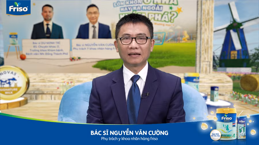 “ Tiêu hóa dễ dàng đóng vai trò quan trọng vì đây là nền tảng căn bản tăng cường sức khỏe của hệ miễn dịch khỏe mạnh, giúp trẻ phát triển khỏe mạnh từ bên trong” - Bác sĩ Nguyễn Văn Cường, chuyên gia dinh dưỡng từ FrieslandCampina Việt Nam.