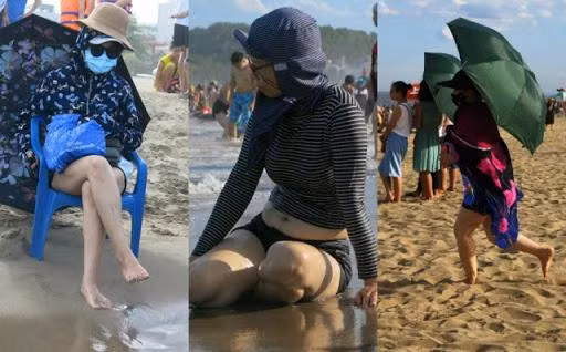 Phát hoảng thời trang ra đường của chị em ngày nắng nóng ảnh 6 Nóng đến phát hoảng, thời trang ra đường của hội chị em những ngày này gây... hoảng” chẳng kém-7