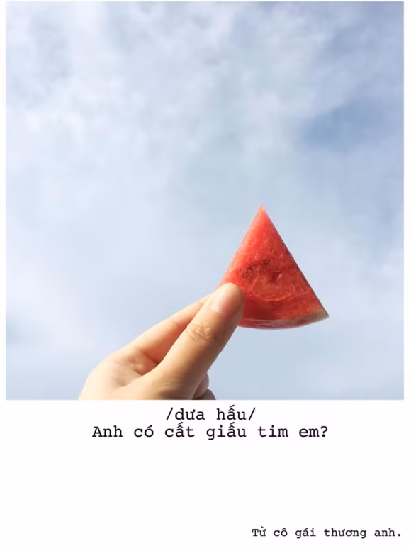 thả thính, trào lưu thả thính bằng trái cây, trào lưu thả thính