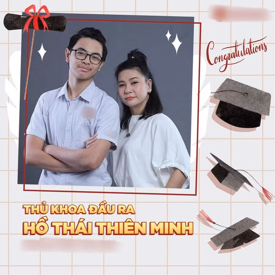 Trường quốc tế thông báo con trai Cát Phượng trở thành thủ khoa đầu ra. (Ảnh: Trang thông tin trường).