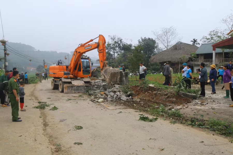 Giải phóng mặt bằng tuyến đường ATK Phủ Lý - Hợp Thành (Phú Lương, Thái Nguyên).