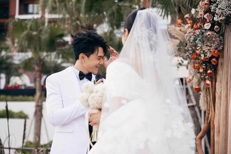 Cả hai đã có những khoảnh khắc xúc động tại lễ cưới