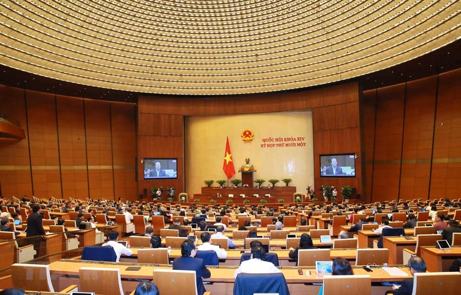 Quang cảnh phiên họp của Quốc hội. (Ảnh: Phương Hoa/TTXVN).
