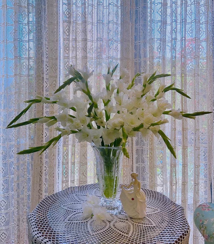 Đơn giản là vài cành dơn trắng thả bình thuỷ tinh. Đơn giản là vài cành dơn trắng thả bình thuỷ tinh.