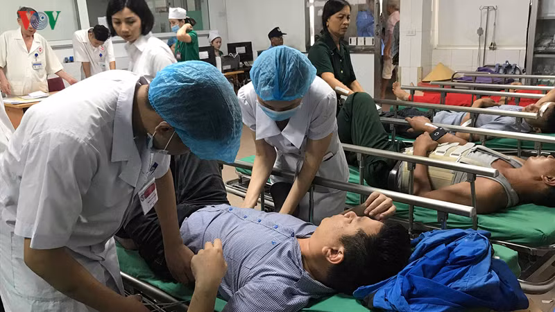 xe cho du khach gap nan o nghe an: chuyen cac nan nhan ra ha noi hinh 2