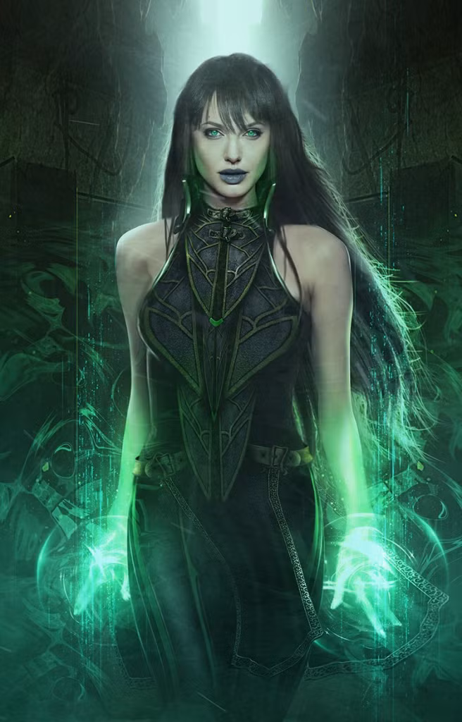Tạo hình của Angelina Jolie trong Eternals.
