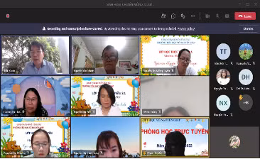 Giờ sinh hoạt chuyên môn trực tuyến của giáo viên Trường TH Võ Nguyên Giáp (TP Vũng Tàu).