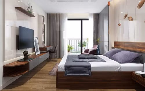 Giường ngủ không kê dưới xà nhà