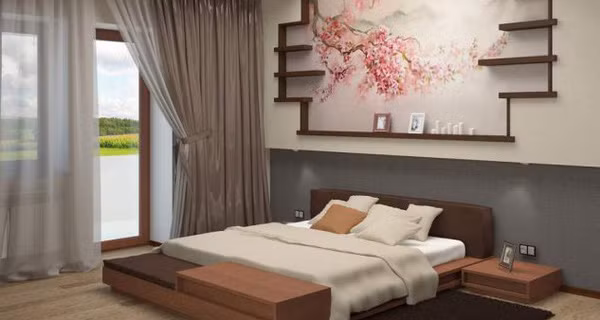 Giường ngủ không hướng thẳng nhà vệ sinh.