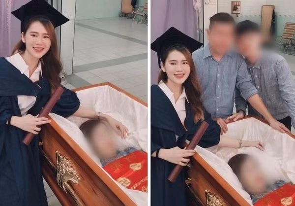  Người mẹ "trên cao" chắc chắn sẽ rất vui vì cô con gái đã tốt nghiệp
