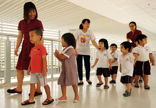 Trẻ mầm non tại TP HCM. Ảnh:Mạnh Tùng. Trẻ mầm non tại TP HCM. Ảnh: Mạnh Tùng.