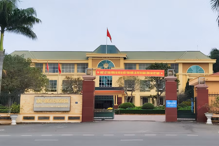 Trụ sở UBND huyện Nghĩa Đàn. Ảnh: Việt Khánh