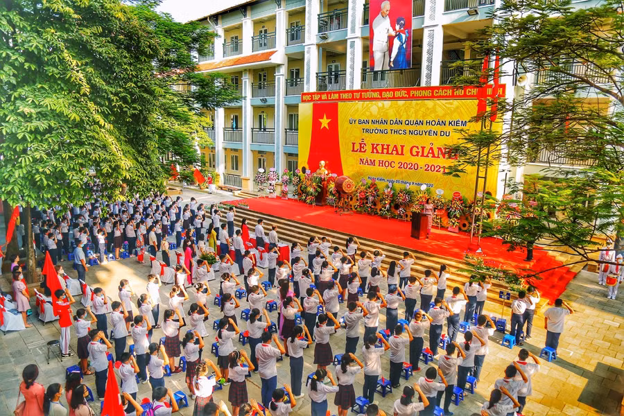 Nhà trường luôn sẵn sàng các phương án dạy học phù hợp với tình hình thực tế. Ảnh: NVCC.