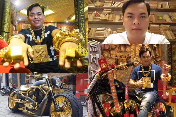Phúc XO thường “phô trương” sở thích đeo nhiêu vàng của mình.