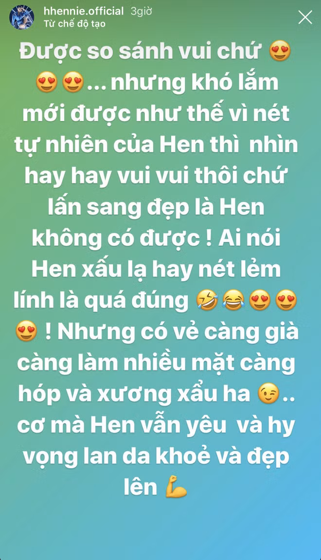 Cô nàng lên tiếng trước nhận xét của cư dân mạng.