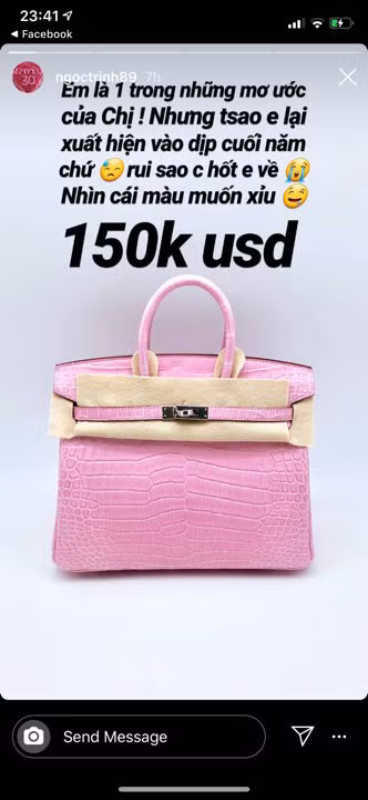 Ngọc Trinh than trời vì không có tiền mua túi... Hermès ảnh 2 Ngọc Trinh than trời vì không có tiền mua túi... Hermès ảnh 2