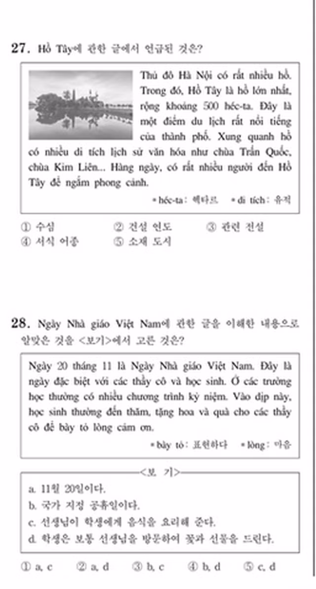 Thu suc voi de thi Tieng Viet tai ky thi dai hoc 2019 Han Quoc hinh anh 2