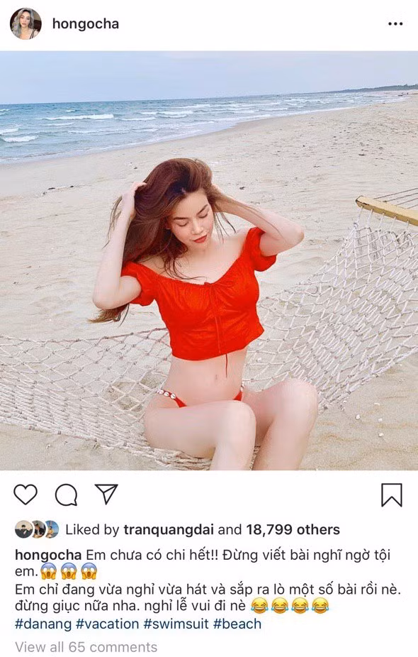 Dòng trạng thái phủ nhận tin đồn mang thai của Hà Hồ.