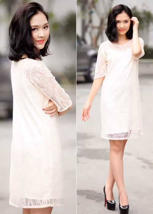 Hoa khôi Hà thành hờ hững vai trần trên phố Hà Nội ảnh 13