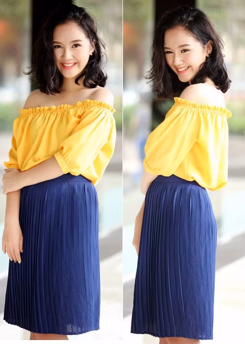 Hoa khôi Hà thành hờ hững vai trần trên phố Hà Nội ảnh 2