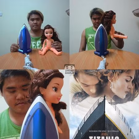 Nếu bạn là fan cuồng của “Titanic” mà lại lỡ may không có người thương thì chẳng sao, bạn vẫn có thể thử cách này để tái hiện lại tờ áp phích kinh điển của phim