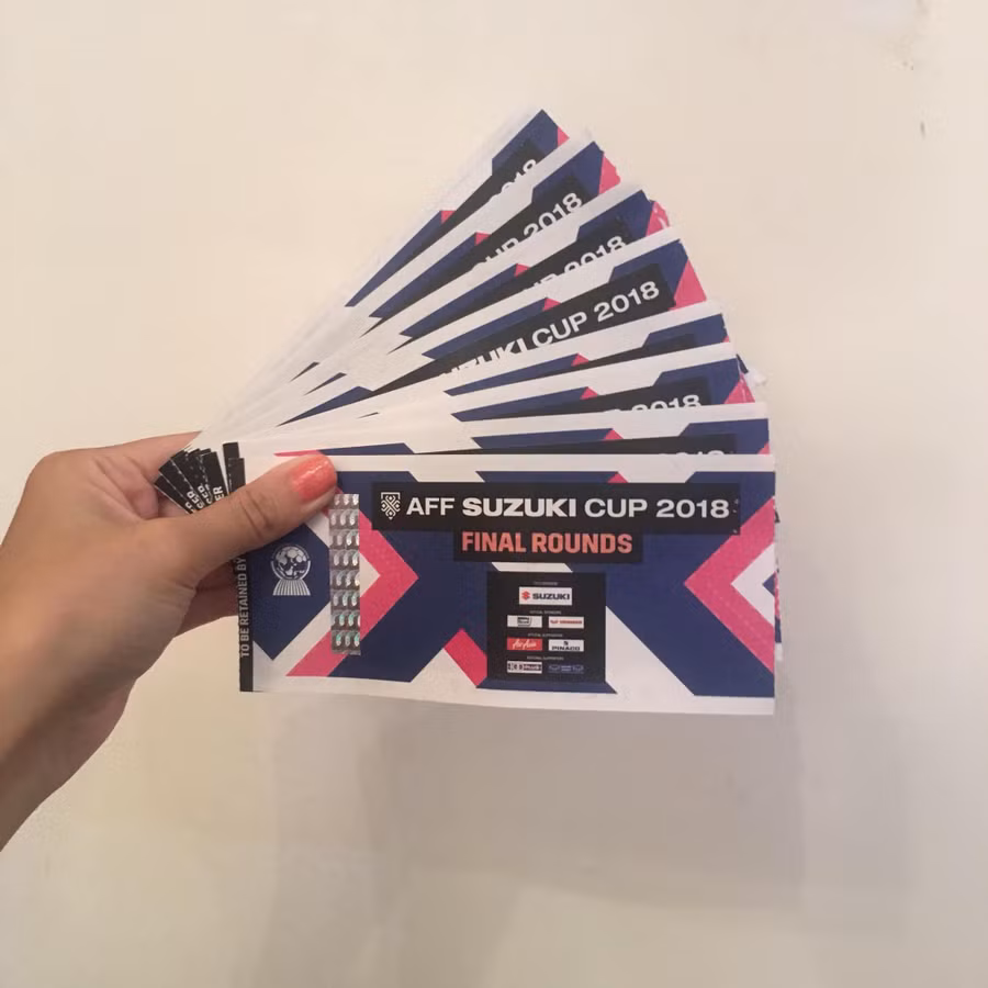 Mẫu vé tại AFF SUZUKY Cup 2018
