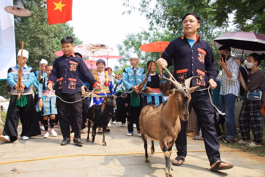 Ấn tượng với du khách là không gian xuống chợ.