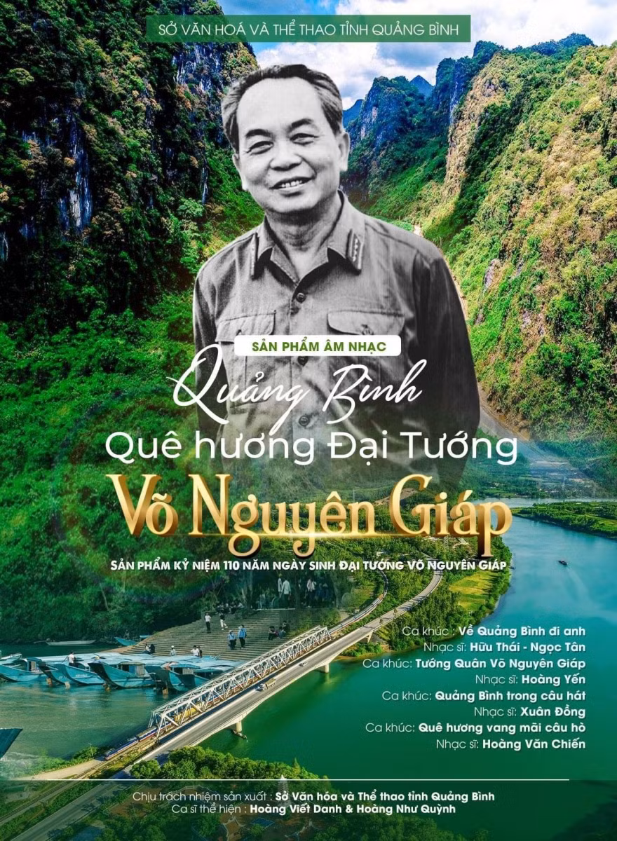 Sản phẩm âm nhạc vừa hoàn thành để tri ân Đại tướng Võ Nguyên Giáp.