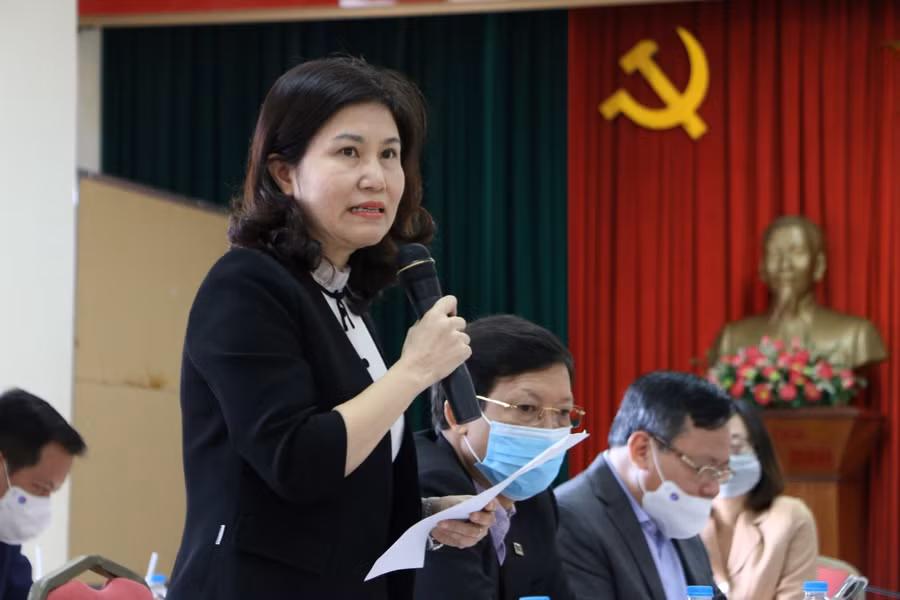 PGS.TS Nguyễn Mai Hương - Bí thư Đảng ủy, Chủ tịch Hội đồng Trường ĐH Mở Hà Nội cho biết, trường chưa đưa ra mốc thời gian dự kiến đón sinh viên trở lại. Ảnh tư liệu: Khôi Nguyên.