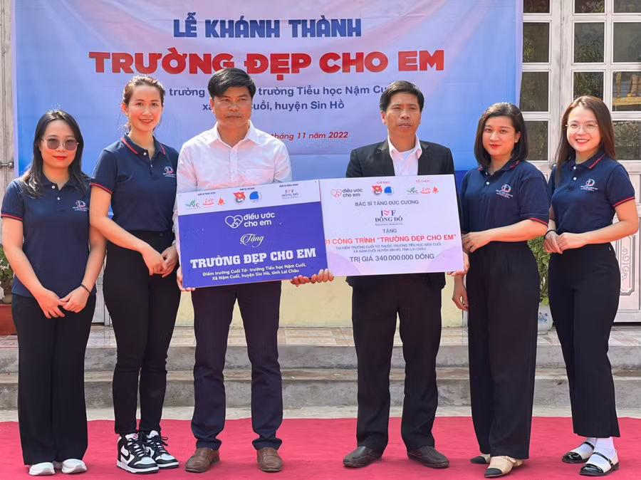 Đến nay đã có 32 điểm trường được khánh thành và bàn giao sử dụng. Đến nay đã có 32 điểm trường được khánh thành và bàn giao sử dụng.