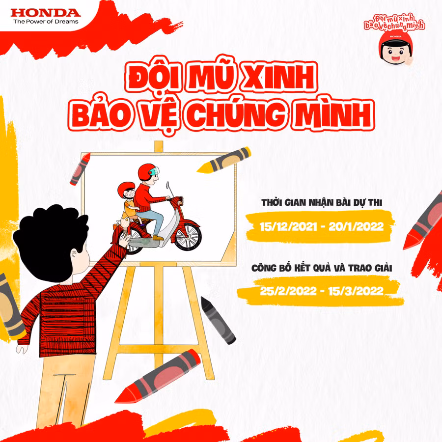 Cuộc thi sáng tác tranh với chủ đề “Đội mũ xinh - bảo vệ chúng mình” đang được diễn ra.