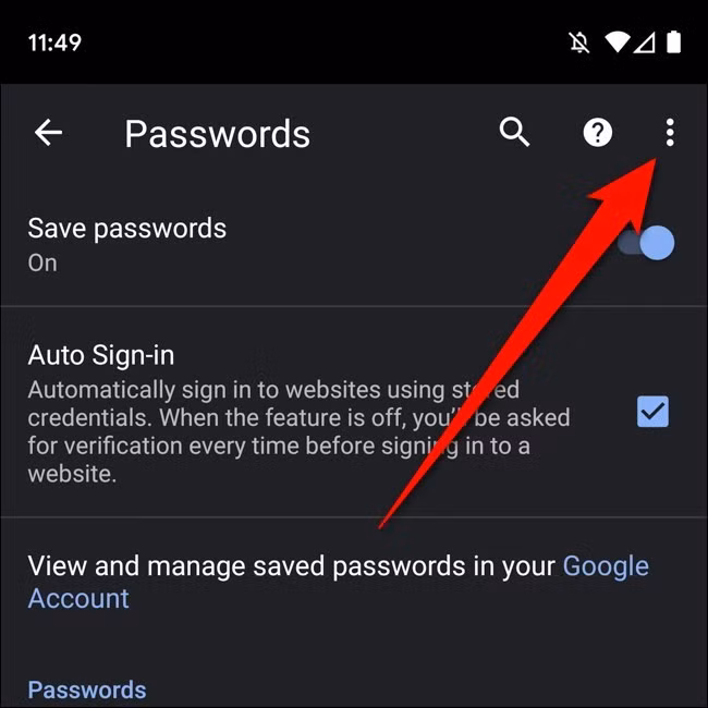 Cách xem lại mật khẩu đã lưu trên Chrome dành cho Android