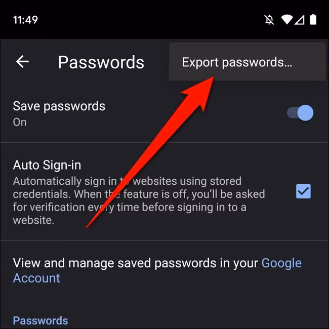 Cách xem lại mật khẩu đã lưu trên Chrome dành cho Android
