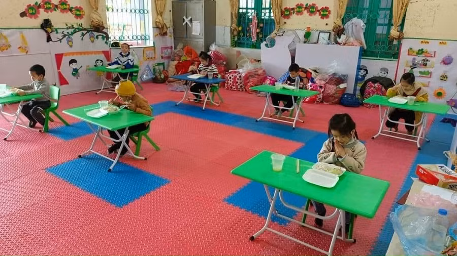 28 em học sinh được quan tâm chăm sóc chu đáo tại khu cách ly