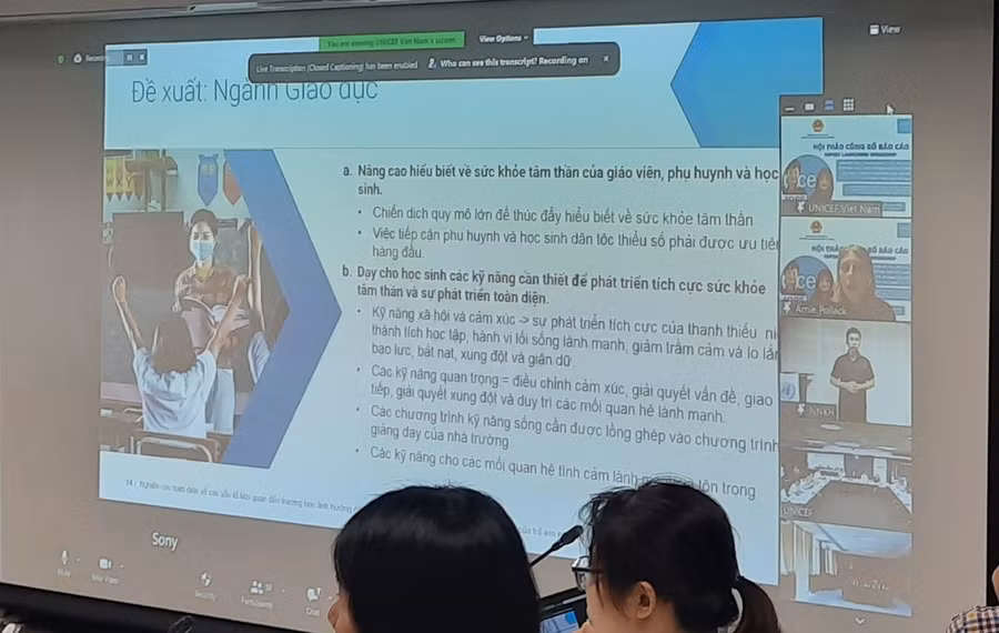 Tiến sĩ Amie Pollack đưa ra một vài đề xuất tại hội thảo.