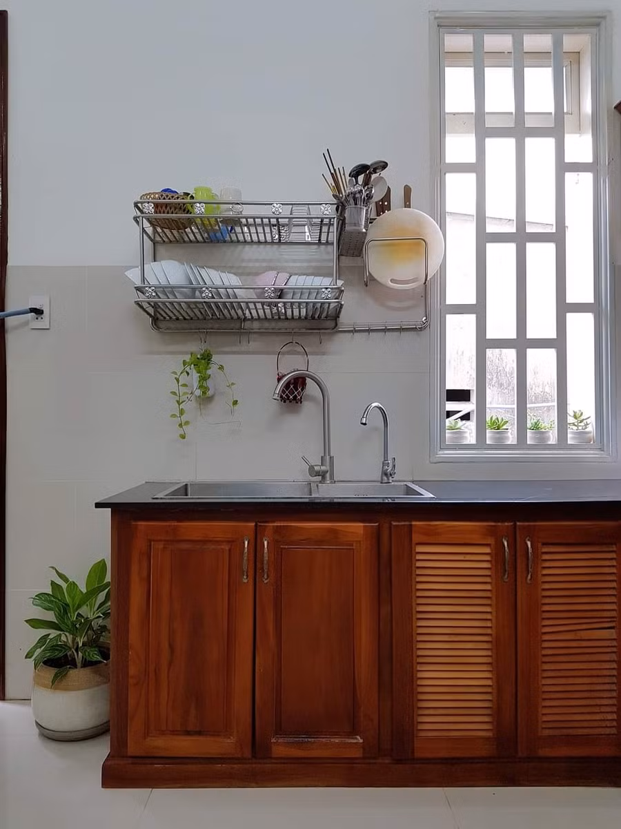Một góc bồn rửa.