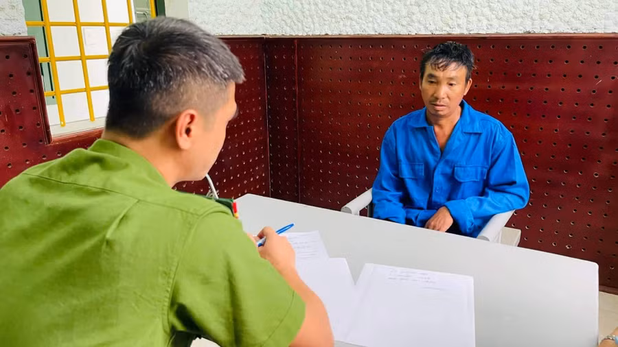 Một đối tượng tại cơ quan điều tra.