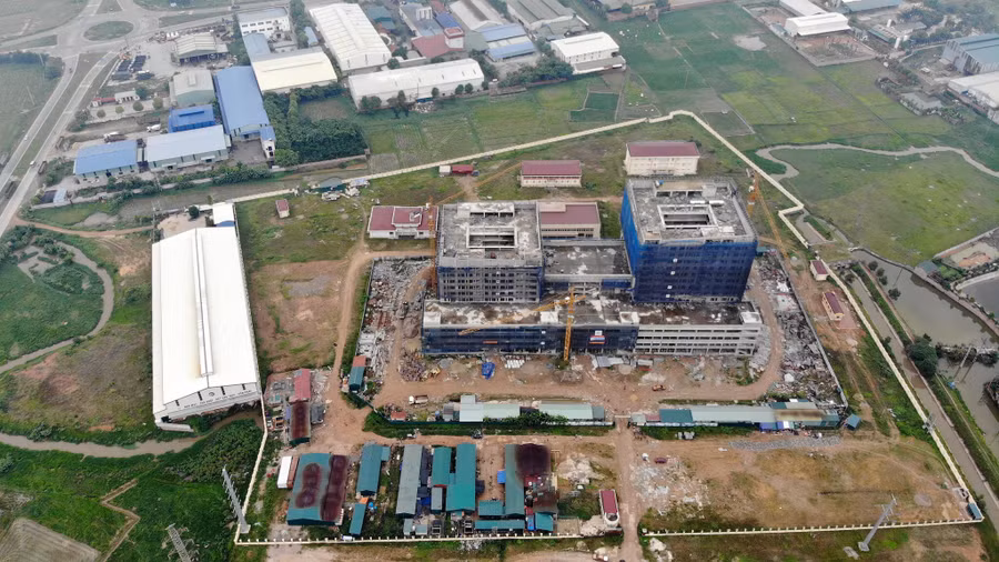 Bệnh viện Sản - Nhi Vĩnh Phúc nhìn từ trên cao