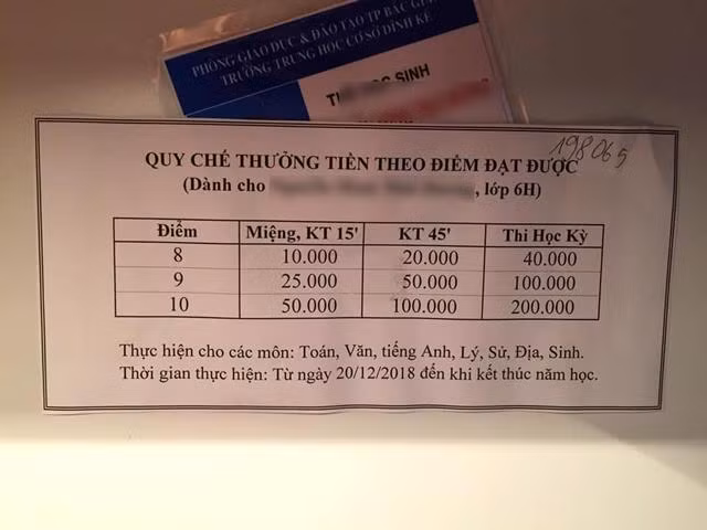 dan mang tranh cai vi mot gia dinh lap quy che khen thuong con bang tien - 2