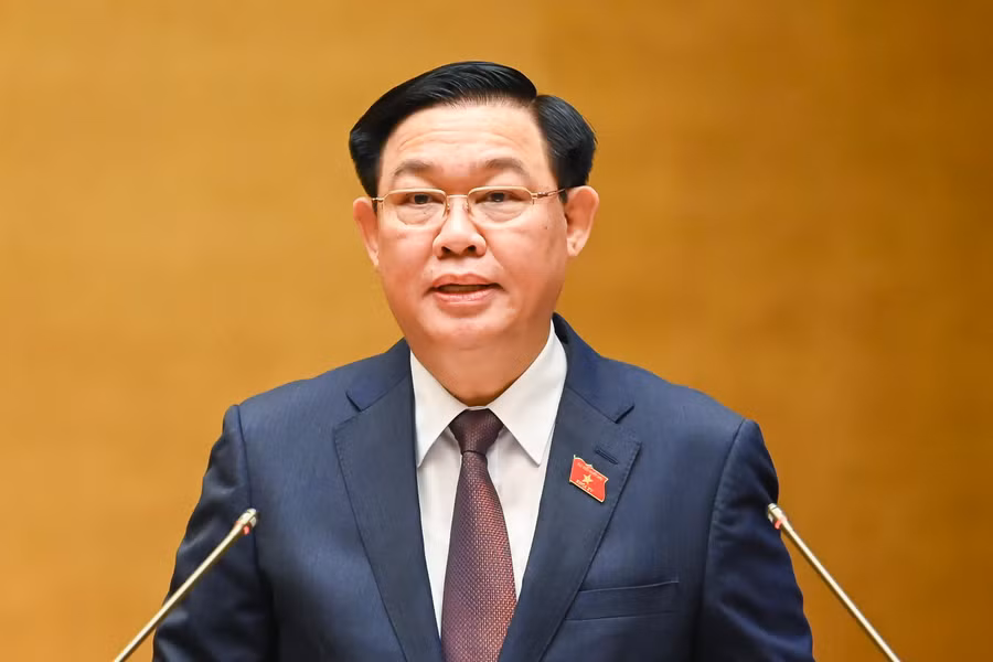 Chủ tịch Quốc hội Vương Đình Huệ phát biểu khai mạc kỳ họp. Ảnh: Quốc hội.