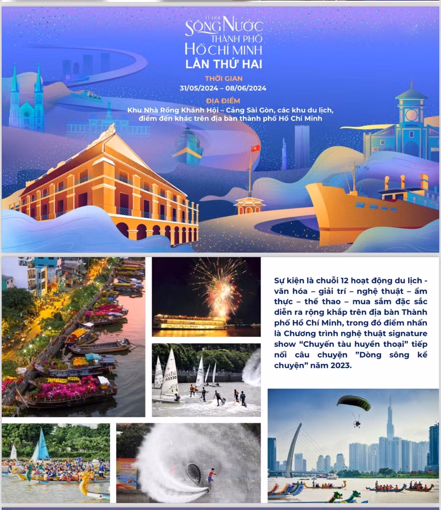 Các hoạt động du lịch được triển khai trong năm 2024 của ngành du lịch TPHCM khá đa dạng. Các hoạt động du lịch được triển khai trong năm 2024 của ngành du lịch TPHCM khá đa dạng.