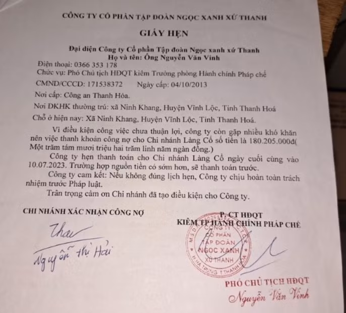 Công ty hẹn với bà con nhưng không thực hiện. (Ảnh: NT).